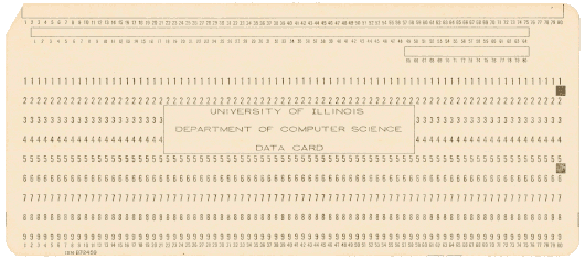  [University of Illinois Computer Science punched card] 