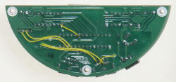 printed circuit board bottom photo, semicircular, 4 inch diameter