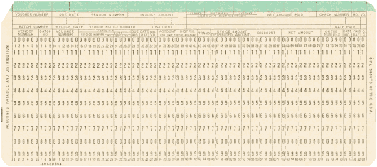  [Girl Scouts accounts payable card with green stripe] 