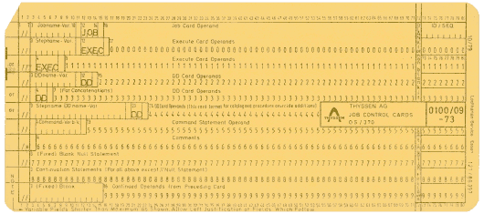  [Thyssen AG punched card] 