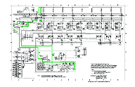 schematic diagram with parts marked in green
