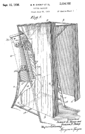 Patent illustration of Voting Machine