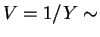 $ V = 1/Y \sim$