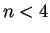 $ n < 4$