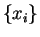 $ \{x_i\}$