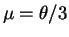 $ \mu = \theta/3$