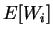 $\displaystyle E[W_{i}]$