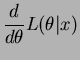 $\displaystyle \frac{d}{d\theta}L(\theta\vert x)$