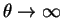 $ \theta \rightarrow \infty$