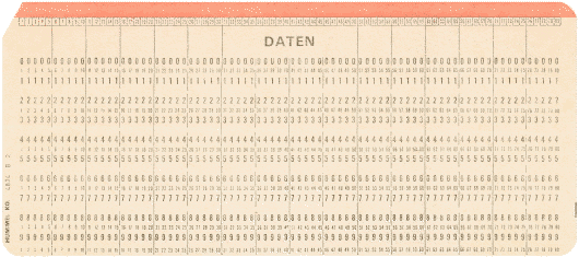  [punch-card with 8 10-column fields] 