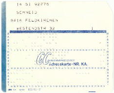  [C & C Großmarkt punched card] 