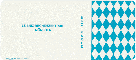  [Leibnitz Rechnezentrum BKZ card] 