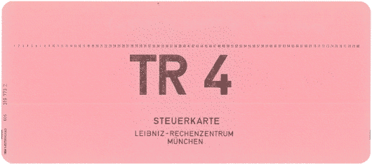  [Leibnitz Rechnezentrum command card] 