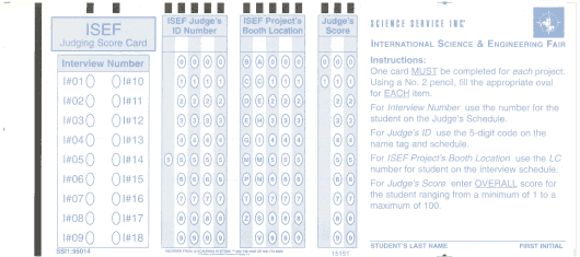  [ISEF juging card, side a] 