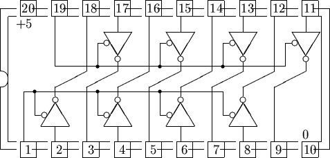 \begin{picture}
% latex2html id marker 1681
(21,10)
%
% outline of 20 pin chip
%...
 ...s
\put(3.5,9.0){\line(0,-1){3.2}}
\put(3.5,5.8){\line(1,0){14.7}}
%\end{picture}