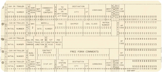  [EDM punched card] 