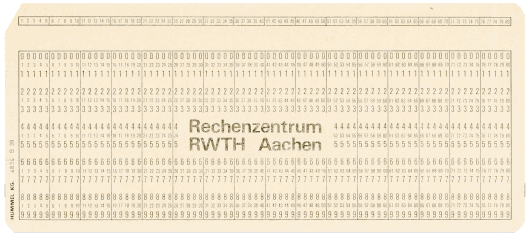  [RWTH Aachen plain 16-field card] 