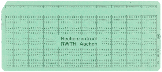  [RWTH Aachen green 20-field card] 
