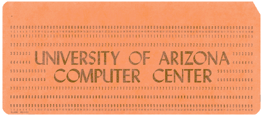 [salmon University of Arizona Computer Center card] 