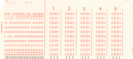  [an optical-scan ballot offering 5 numerical choices] 