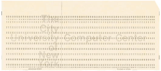  [City University of New York punched card] 