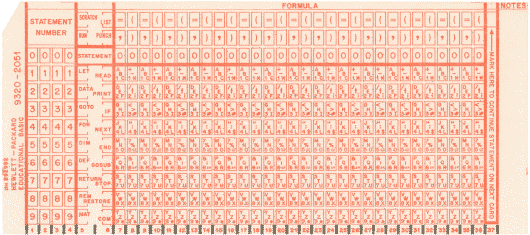  [HP Educational Basic card, print by IBM] 