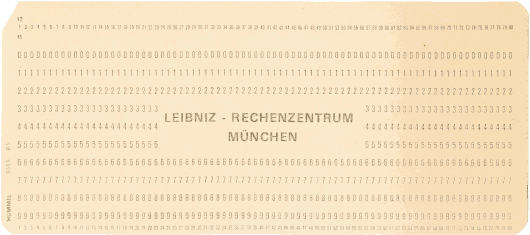  [Leibniz München Rechenzentrum pink stripe card] 