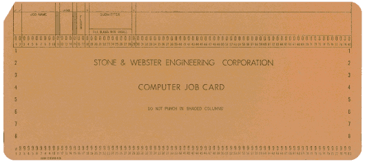  [Stone and Webber job card] 
