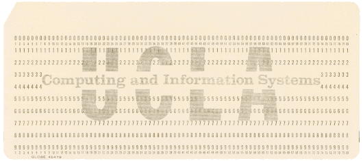  [University of California at Los Angeles punched card] 
